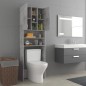 vidaXL Waschmaschinenschrank Betongrau 64x25,5x190 cm vidaXL Waschmaschinenschrank Betongrau 64x25,5x190 cm