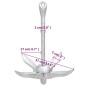 Klappanker mit Seil Silbern 3,2 kg Temperguss Klappanker mit Seil Silbern 3,2 kg Temperguss