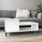 vidaXL Couchtisch Hochglanz-Weiß 100x50x45 cm Holzwerkstoff vidaXL Couchtisch Hochglanz-Weiß 100x50x45 cm Holzwerkstoff