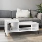 vidaXL Couchtisch Hochglanz-Weiß 100x50x45 cm Holzwerkstoff vidaXL Couchtisch Hochglanz-Weiß 100x50x45 cm Holzwerkstoff