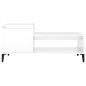 vidaXL Couchtisch Hochglanz-Weiß 100x50x45 cm Holzwerkstoff vidaXL Couchtisch Hochglanz-Weiß 100x50x45 cm Holzwerkstoff