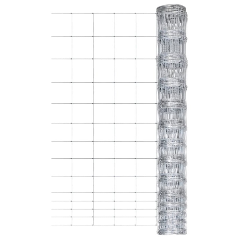 vidaXL Gartenzaun Verzinkter Stahl 50 m 150 cm Silbern vidaXL Gartenzaun Verzinkter Stahl 50 m 150 cm Silbern