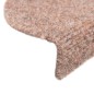 vidaXL 15-tlg Selbstklebende Treppenmatten Nadelvlies 65x21x4cm Braun vidaXL 15-tlg Selbstklebende Treppenmatten Nadelvlies 65x21x4cm Braun
