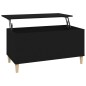 vidaXL Couchtisch Schwarz 90x44,5x45 cm Holzwerkstoff vidaXL Couchtisch Schwarz 90x44,5x45 cm Holzwerkstoff