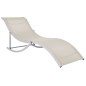 vidaXL Klappbare Sonnenliegen 2 Stk. Cremeweiß Textilene vidaXL Klappbare Sonnenliegen 2 Stk. Cremeweiß Textilene