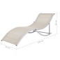 vidaXL Klappbare Sonnenliegen 2 Stk. Cremeweiß Textilene vidaXL Klappbare Sonnenliegen 2 Stk. Cremeweiß Textilene