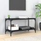 vidaXL TV-Schrank Schwarz 80x33x41 cm Holzwerkstoff und Stahl vidaXL TV-Schrank Schwarz 80x33x41 cm Holzwerkstoff und Stahl