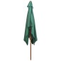 vidaXL Sonnenschirm 200x300 cm Holzmast Grün vidaXL Sonnenschirm 200x300 cm Holzmast Grün