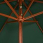 vidaXL Sonnenschirm 200x300 cm Holzmast Grün vidaXL Sonnenschirm 200x300 cm Holzmast Grün