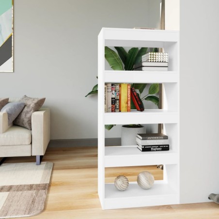 vidaXL Bücherregal/Raumteiler Weiß 60x30x135 cm Holzwerkstoff