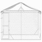 Outdoor-Hundezwinger mit Dach Silber 3x1,5x2,5m Stahl Verzinkt Outdoor-Hundezwinger mit Dach Silber 3x1,5x2,5m Stahl Verzinkt