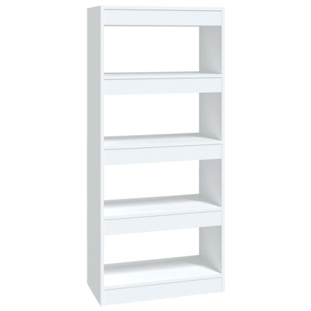 vidaXL Bücherregal/Raumteiler Weiß 60x30x135 cm Holzwerkstoff