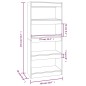 vidaXL Bücherregal/Raumteiler Weiß 60x30x135 cm Holzwerkstoff vidaXL Bücherregal/Raumteiler Weiß 60x30x135 cm Holzwerkstoff