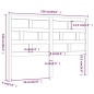 vidaXL Kopfteil Schwarz 126x4x100 cm Massivholz Kiefer