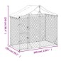 Outdoor-Hundezwinger mit Dach Silber 3x1,5x2,5m Stahl Verzinkt Outdoor-Hundezwinger mit Dach Silber 3x1,5x2,5m Stahl Verzinkt