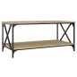 vidaXL Couchtisch Sonoma Eiche 100x50x45 cm Holzwerkstoff und Eisen vidaXL Couchtisch Sonoma Eiche 100x50x45 cm Holzwerkstoff und Eisen