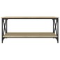 vidaXL Couchtisch Sonoma Eiche 100x50x45 cm Holzwerkstoff und Eisen vidaXL Couchtisch Sonoma Eiche 100x50x45 cm Holzwerkstoff und Eisen