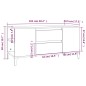 vidaXL TV-Schrank Schwarz 102x44,5x50 cm Holzwerkstoff vidaXL TV-Schrank Schwarz 102x44,5x50 cm Holzwerkstoff