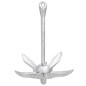 Klappanker mit Seil Silbern 4 kg Temperguss Klappanker mit Seil Silbern 4 kg Temperguss