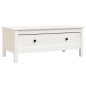 vidaXL Couchtisch Weiß 100x50x40 cm Massivholz Kiefer vidaXL Couchtisch Weiß 100x50x40 cm Massivholz Kiefer