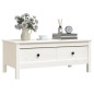 vidaXL Couchtisch Weiß 100x50x40 cm Massivholz Kiefer vidaXL Couchtisch Weiß 100x50x40 cm Massivholz Kiefer