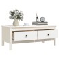 vidaXL Couchtisch Weiß 100x50x40 cm Massivholz Kiefer vidaXL Couchtisch Weiß 100x50x40 cm Massivholz Kiefer