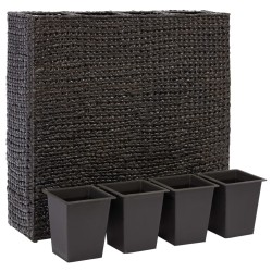 vidaXL Garten-Hochbeet mit 4 Töpfen Wasserhyazinthe Schwarz