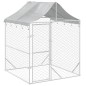 Outdoor-Hundezwinger mit Dach Silber 2x2x2,5 m Verzinkter Stahl Outdoor-Hundezwinger mit Dach Silber 2x2x2,5 m Verzinkter Stahl