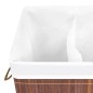 vidaXL Bambus-Wäschekorb mit 2 Fächern Braun 100 L vidaXL Bambus-Wäschekorb mit 2 Fächern Braun 100 L