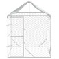 Outdoor-Hundezwinger mit Dach Silber 2x2x2,5 m Verzinkter Stahl Outdoor-Hundezwinger mit Dach Silber 2x2x2,5 m Verzinkter Stahl