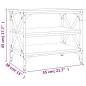 vidaXL Beistelltisch Schwarz 55x38x45 cm Holzwerkstoff vidaXL Beistelltisch Schwarz 55x38x45 cm Holzwerkstoff