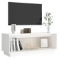 vidaXL TV-Schrank Weiß 90x35x35 cm Massivholz Kiefer vidaXL TV-Schrank Weiß 90x35x35 cm Massivholz Kiefer