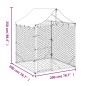 Outdoor-Hundezwinger mit Dach Silber 2x2x2,5 m Verzinkter Stahl Outdoor-Hundezwinger mit Dach Silber 2x2x2,5 m Verzinkter Stahl