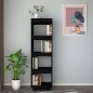 vidaXL Bücherregal/Raumteiler Schwarz 40x35x135 cm Massivholz Kiefer vidaXL Bücherregal/Raumteiler Schwarz 40x35x135 cm Massivholz Kiefer
