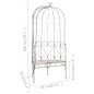 vidaXL Gartenbank 95 cm Eisen Antik Braun vidaXL Gartenbank 95 cm Eisen Antik Braun