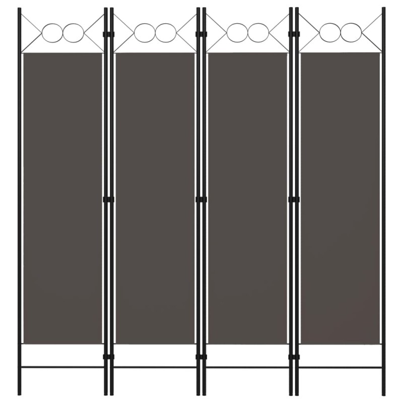 vidaXL 4-tlg. Raumteiler Anthrazit 160 x 180 cm vidaXL 4-tlg. Raumteiler Anthrazit 160 x 180 cm