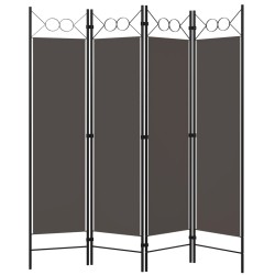 vidaXL 4-tlg. Raumteiler Anthrazit 160 x 180 cm 