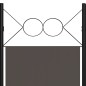 vidaXL 4-tlg. Raumteiler Anthrazit 160 x 180 cm vidaXL 4-tlg. Raumteiler Anthrazit 160 x 180 cm