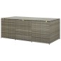 vidaXL Gartenbox Poly Rattan 180x90x70 cm Grau vidaXL Gartenbox Poly Rattan 180x90x70 cm Grau