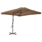 vidaXL Sonnenschirm mit Stahlmast 250 x 250 cm Taupe vidaXL Sonnenschirm mit Stahlmast 250 x 250 cm Taupe