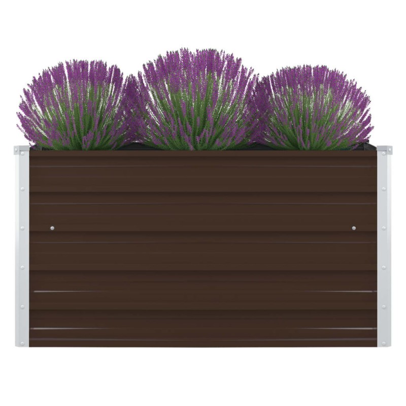 vidaXL Hochbeet 100 x 100 x 45 cm Verzinkter Stahl Braun vidaXL Hochbeet 100 x 100 x 45 cm Verzinkter Stahl Braun