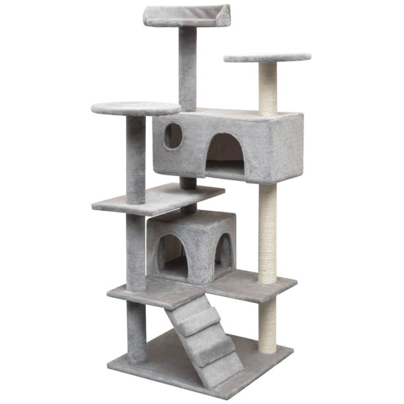 vidaXL Katzen-Kratzbaum Sisal 125 cm Grau vidaXL Katzen-Kratzbaum Sisal 125 cm Grau