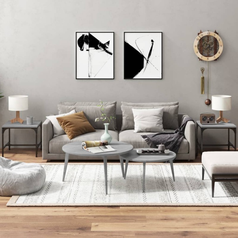 vidaXL Beistelltische 2 Stk. Grau Sonoma 40x40x35 cm Holzwerkstoff vidaXL Beistelltische 2 Stk. Grau Sonoma 40x40x35 cm Holzwerkstoff