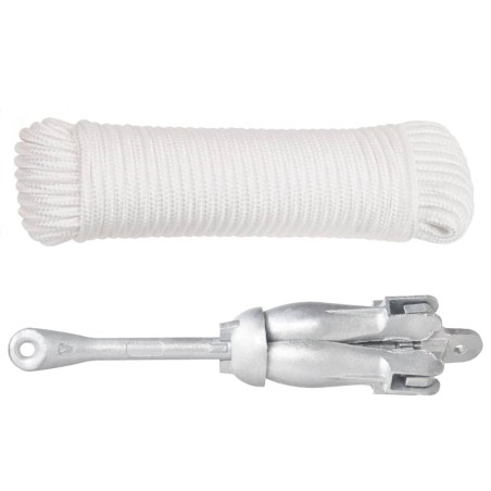 Klappanker mit Seil Silbern 8 kg Temperguss