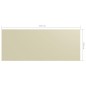 vidaXL Balkon-Sichtschutz Creme 120x300 cm Oxford-Gewebe vidaXL Balkon-Sichtschutz Creme 120x300 cm Oxford-Gewebe