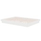 vidaXL Massivholzbett Weiß 135x190 cm vidaXL Massivholzbett Weiß 135x190 cm