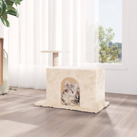 vidaXL Kratzbaum mit Sisal-Kratzsäule Creme 51 cm