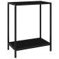 vidaXL Konsolentisch Schwarz 60x35x75 cm Hartglas vidaXL Konsolentisch Schwarz 60x35x75 cm Hartglas