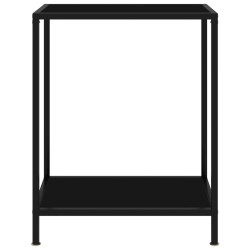vidaXL Konsolentisch Schwarz 60x35x75 cm Hartglas