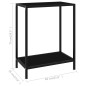 vidaXL Konsolentisch Schwarz 60x35x75 cm Hartglas vidaXL Konsolentisch Schwarz 60x35x75 cm Hartglas